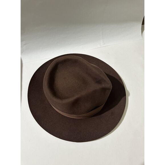 The Cockpit Designer Collection Medium Made In USA Brown Wool fedora Hat Indiana - Picture 4 of 11